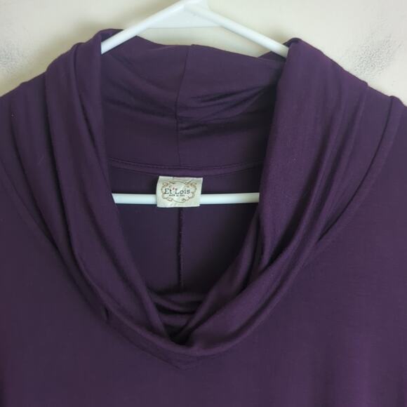 90's Revival Soft Modal Cowl Neck Shirt Dress Women's Size Medium - Picture 3 of 8